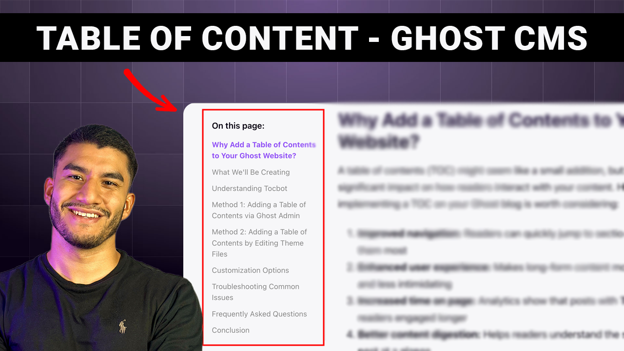 How to Add a Table of Contents in Ghost CMS